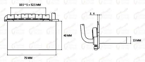 GF・Japan 2point support ST bridge商品の寸法画像